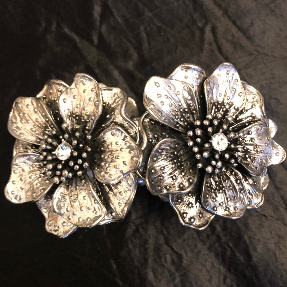 Flower Metal Statement Bracelet